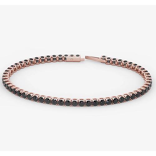 Tennisarmband Black Diamond 5,90 karaat roségoud 14K sieraden Nieuw - harrychadent.nl