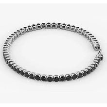 Afbeelding in Gallery-weergave laden, Tennisarmband Black Diamond 5,90 karaat witgoud 14K sieraden - harrychadent.nl
