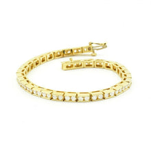 Afbeelding in Gallery-weergave laden, Tennisarmband in klassieke stijl met diamanten 3.30 karaat 14K geel goud - harrychadent.nl
