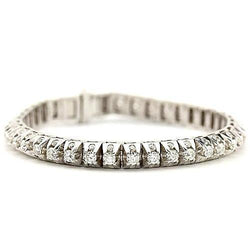 Tennisarmband met witte diamanten 6,35 karaat witgouden sieraden 14K