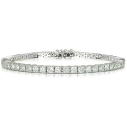 Tennisarmband 6 Karaat Ronde Briljante Echt Diamanten Prong Setting