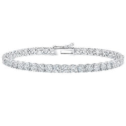 Witgoud 9 Karaat Natuurlijke uit de aarde gewonnen Diamanten Tennisarmband