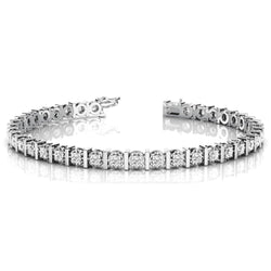 Tennisarmband Met Ronde Echt Diamanten WG 14K 5,70 Karaat