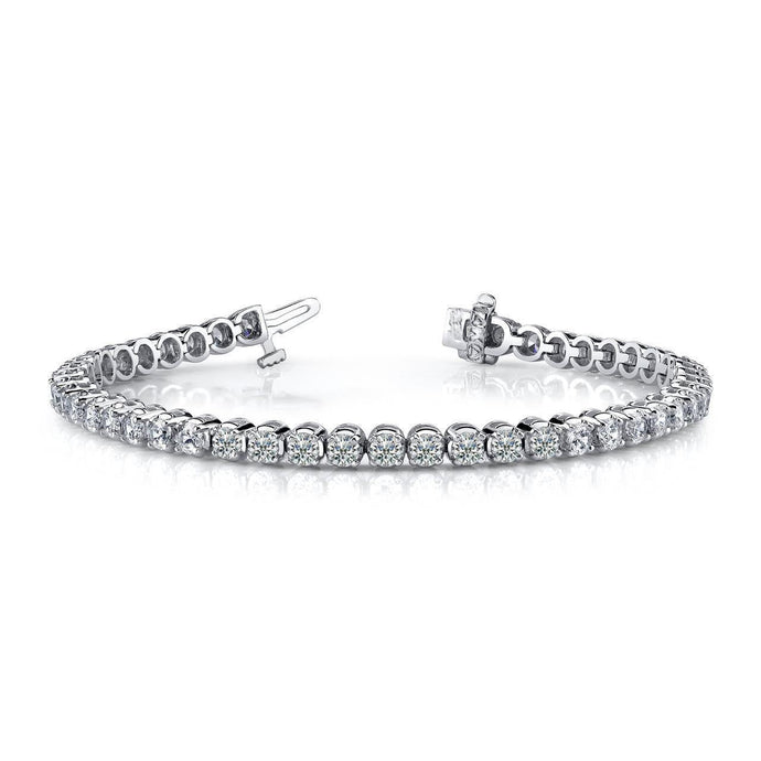 Tennisarmband Rond Geslepen Echt Diamanten Witgoud 14K 8,10 Karaat