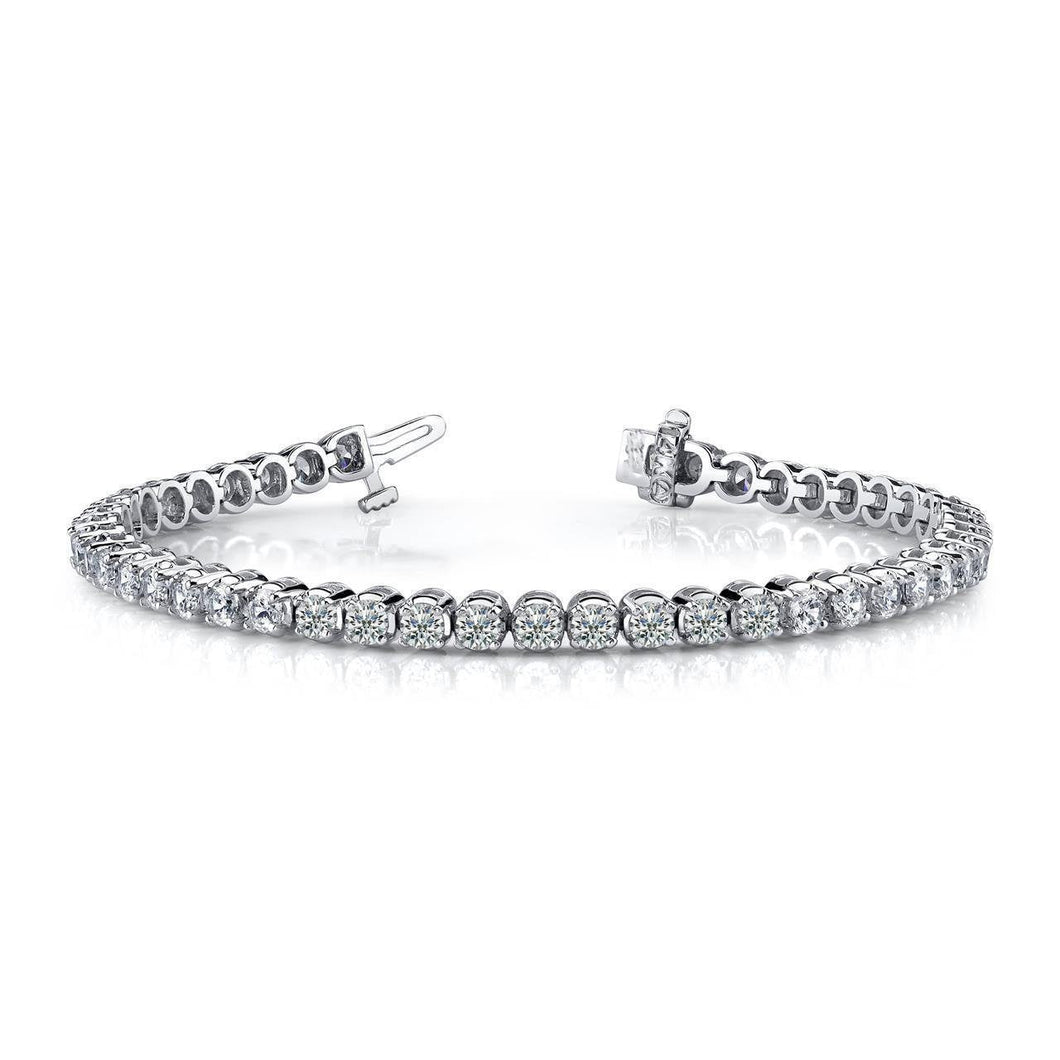 Tennisarmband Rond Geslepen Echt Diamanten Witgoud 14K 8,10 Karaat