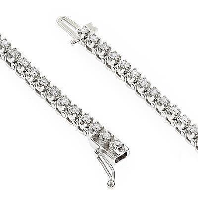 Tennisarmband Witgoud 14K Ronde Echt Diamanten Witgoud 6 Ct