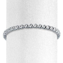 Tennisarmband Witgouden Fijne Sieraden 5 Karaat Rond Geslepen Echt Diamanten