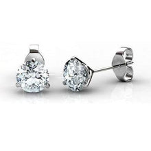 Afbeelding in Gallery-weergave laden, Three Prong Set 4,50 karaat ronde geslepen diamanten Studs Earring 14K - harrychadent.nl
