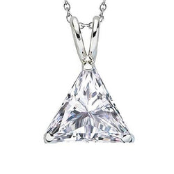 Triljoen diamanten Solitaire hanger ketting 1,50 karaat witgoud 14K