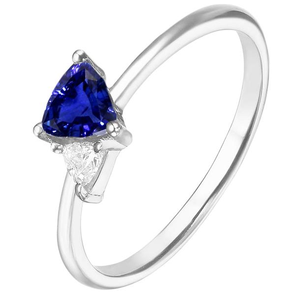 Triljoen saffier en diamanten ring 1,25 karaat damessieraden - harrychadent.nl