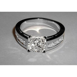 Verlovingsring 2.25 karaat prinses diamant wit goud Nieuw