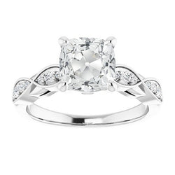 Verlovingsring Kussen Old Cut Diamond Infinity-stijl 6,50 karaat