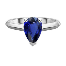 Afbeelding in Gallery-weergave laden, echte pear diamant 2karaat ring vooraanzicht

