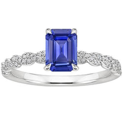 Verlovingsring Twist Style Blauwe Saffier & Diamant 4,50 Karaat