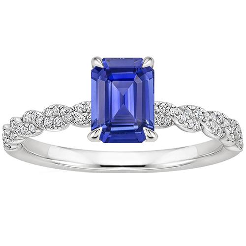 Verlovingsring Twist Style Blauwe Saffier & Diamant 4,50 Karaat - harrychadent.nl