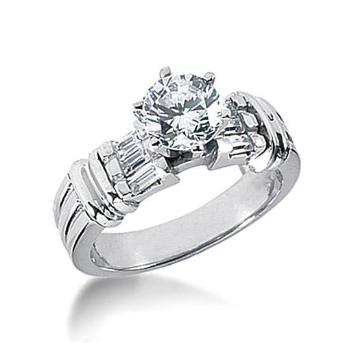 Verlovingsring goud 2 kt. Witte ronde diamanten Nieuw - harrychadent.nl