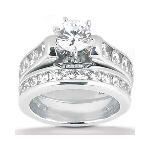Verlovingsring set diamant 4.15 karaat witgouden ring - harrychadent.nl
