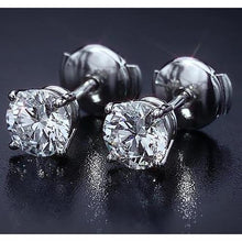 Afbeelding in Gallery-weergave laden, Vierkantige ronde diamanten oorbel 2,50 karaat witgoud 14K - harrychadent.nl
