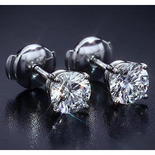 Afbeelding in Gallery-weergave laden, Vierkantige ronde diamanten oorbel 2,50 karaat witgoud 14K - harrychadent.nl
