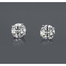 Afbeelding in Gallery-weergave laden, Vierpuntige ronde diamanten oorbel 2 karaat - harrychadent.nl
