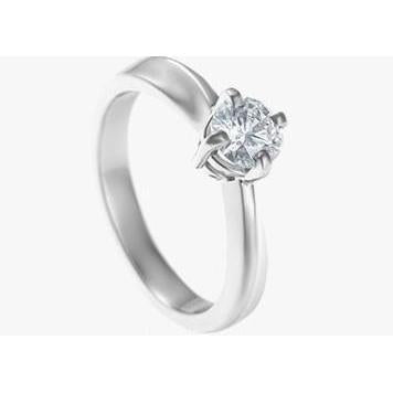 Viertand set 0.75 karaat solitaire diamanten ring wit goud 14K - harrychadent.nl