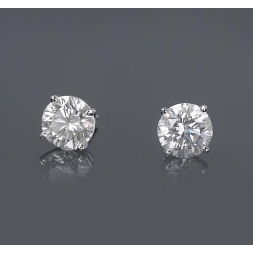 Viertandenzetting ronde diamanten oorbel 1,50 karaat - harrychadent.nl