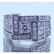 Afbeelding in Gallery-weergave laden, Vintage look herenring ronde diamanten sieraden 3 karaat - harrychadent.nl
