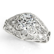 Afbeelding in Gallery-weergave laden, Vintage stijl diamanten ring met accenten 1,25 karaat witgoud 14K - harrychadent.nl
