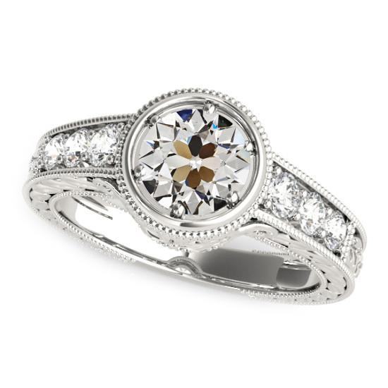 Vintage stijl oude mijnwerker diamanten ring Prong set sieraden 3 karaat - harrychadent.nl