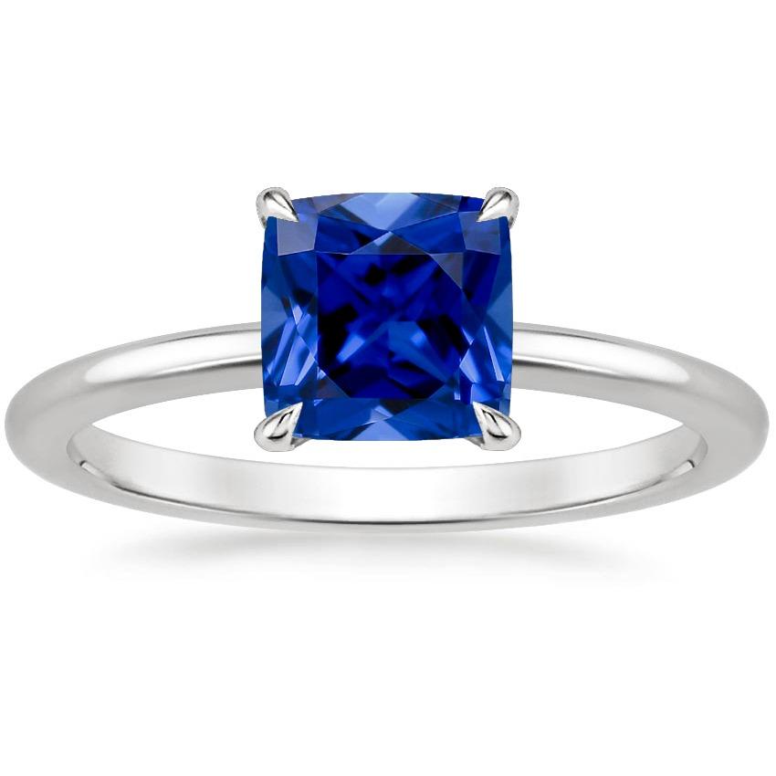 Vrouwen Edelsteen Ring Solitaire Sri Lankaanse Saffier Kussen 2,25 Karaat - harrychadent.nl