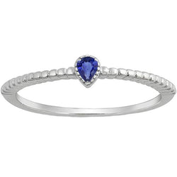 Vrouwen Solitaire Anniversary Ring Bezel Set Sri Lankaanse Sapphire 1 karaat