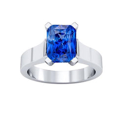 Vrouwen Solitaire Edelsteen Blauwe Saffier Ring Spanning Stijl 1,50 Karaat