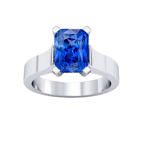 Vrouwen Solitaire Edelsteen Blauwe Saffier Ring Spanning Stijl 1,50 Karaat - harrychadent.nl