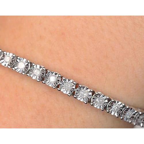 Vrouwen Diamanten Tennis Armband 5 karaat Witgoud 14K Echt Diamant Geslepen Montage