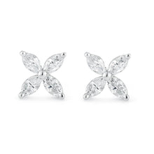 Afbeelding in Gallery-weergave laden, Vrouwen Marquise Echt Diamanten Stud Oorbel 2,40 Karaat Witgouden Sieraden - harrychadent.nl
