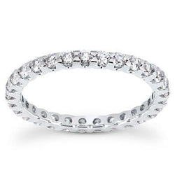 Vrouwen Ronde Echt Diamanten Eeuwigheid Trouwring 0,90 Karaat