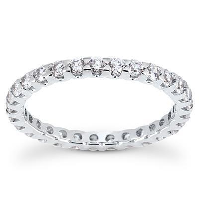 Vrouwen Ronde Echt Diamanten Eeuwigheid Trouwring 0,90 Karaat - harrychadent.nl