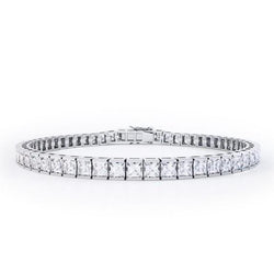 Echt WG 14K Prinsesslijpsel Sprankelende 11 Karaat Natuurlijke uit de aarde gewonnen Diamanten Tennisarmband