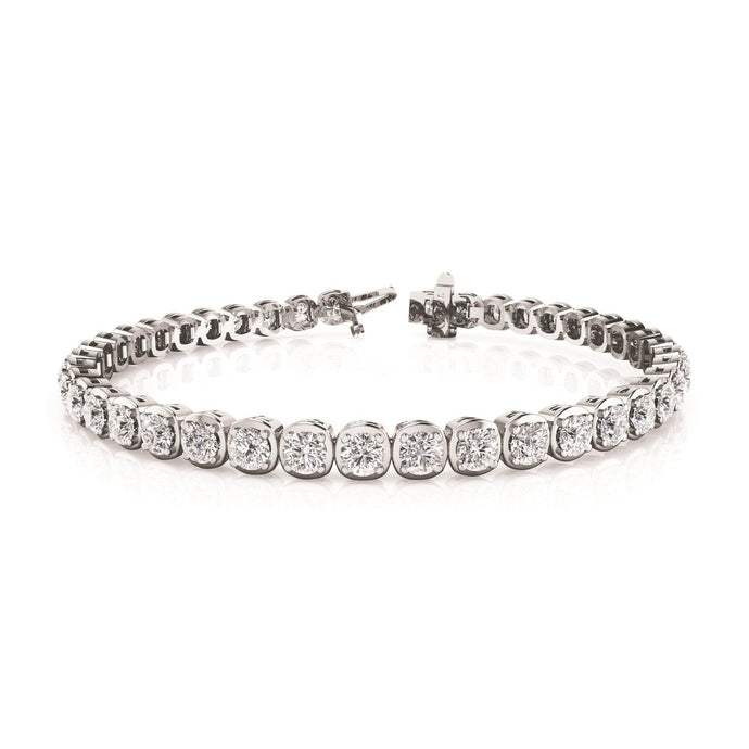 WG 14K Ronde Geslepen 4,40 Karaat Sprankelende Echt Diamanten Tennisarmband