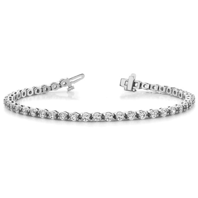 WG 14K Sparkling Prong Set 4.73 Karaat Echt Diamanten Tennisarmband
