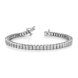 WG 14K Sprankelende Halve Bezel Set 4,56 Karaat Echt Diamanten Tennisarmband