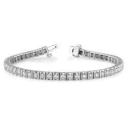 WG 14K Sprankelende Ronde Geslepen 2,55 Karaat Echt Diamanten Tennisarmband