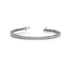 WG 14K Two Prong Set Ronde Echt Diamanten Tennisarmband 6,20 Ct