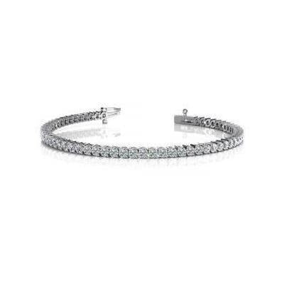 WG 14K Two Prong Set Ronde Echt Diamanten Tennisarmband 6,20 Ct
