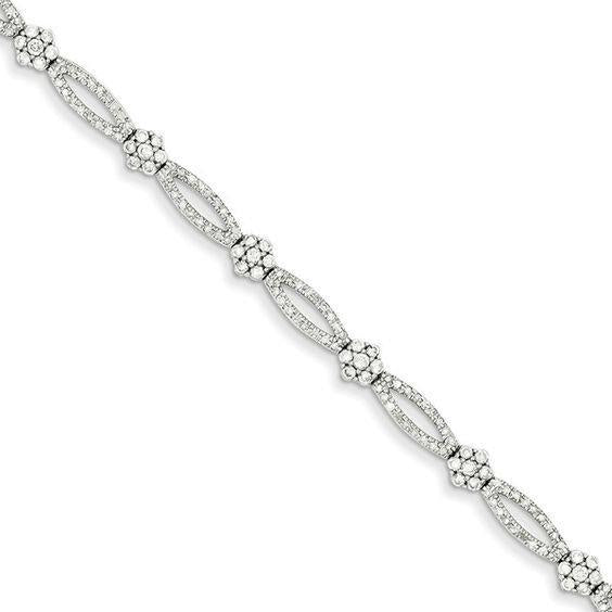 Wit goud 14K 5 karaat diamanten armband sprankelende gouden sieraden - harrychadent.nl