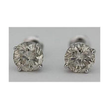 Afbeelding in Gallery-weergave laden, Wit goud 14K ronde 4 karaat diamanten paar studs dames oorbel - harrychadent.nl
