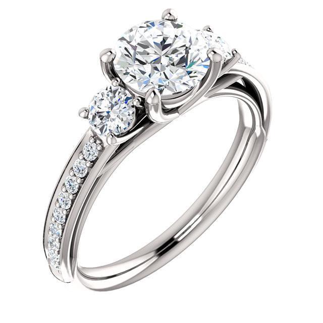Wit goud 2,05 karaat ronde diamanten verlovingsring sieraden Nieuw - harrychadent.nl