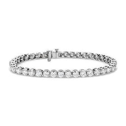 Witgoud 12 Karaat Natuurlijke uit de aarde gewonnen Diamanten Tennisarmband Fijne Sieraden