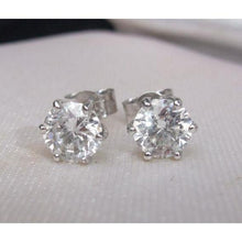 Afbeelding in Gallery-weergave laden, GIA-gecertificeerd Witgoud 14K 2.00 karaat oude mijne geslepen Natuurlijke echte diamanten ( niet in een laboratoriu...
