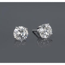 Afbeelding in Gallery-weergave laden, Witgouden 14K 1,50 karaats mandtype set ronde diamanten oorknopjes - harrychadent.nl
